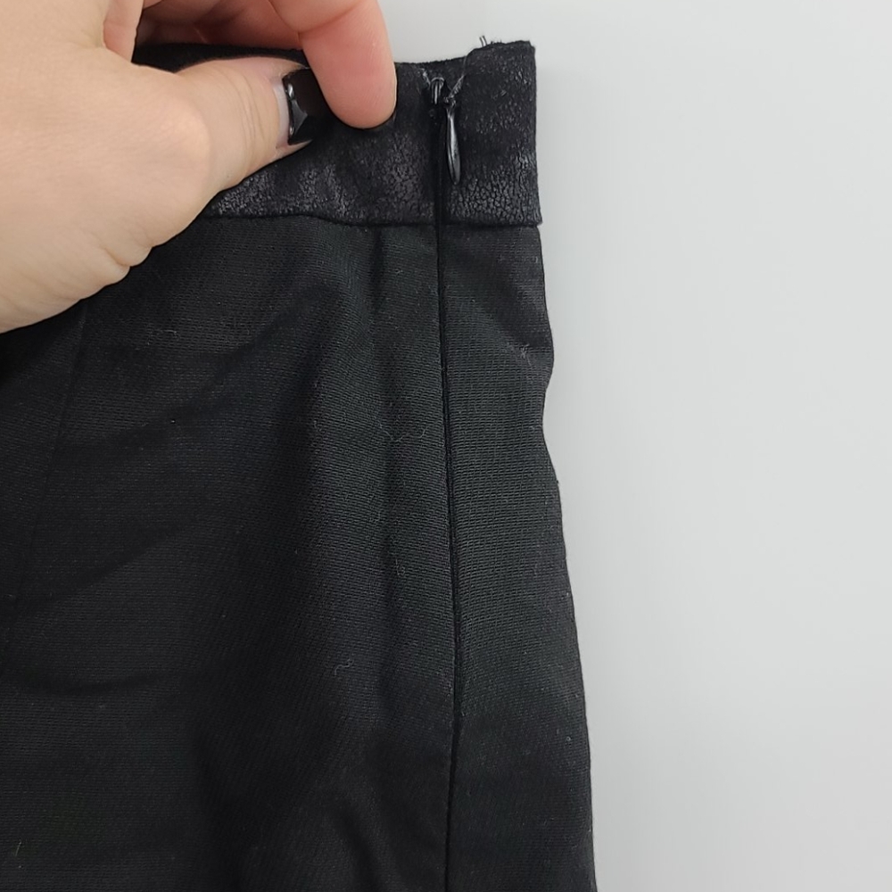 Kookai black faux leather trim pencil mini skirt - Picture 6 of 6